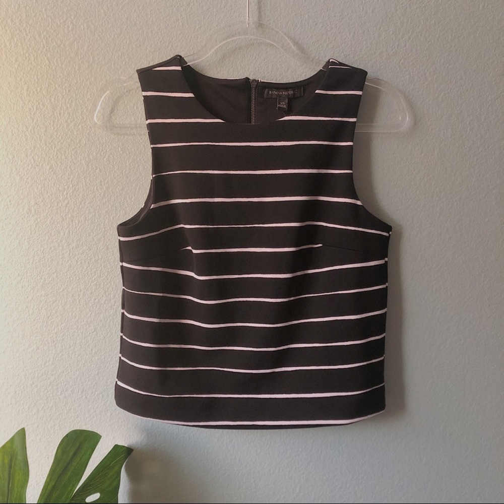 Banana Republic Striped Cropped Tank